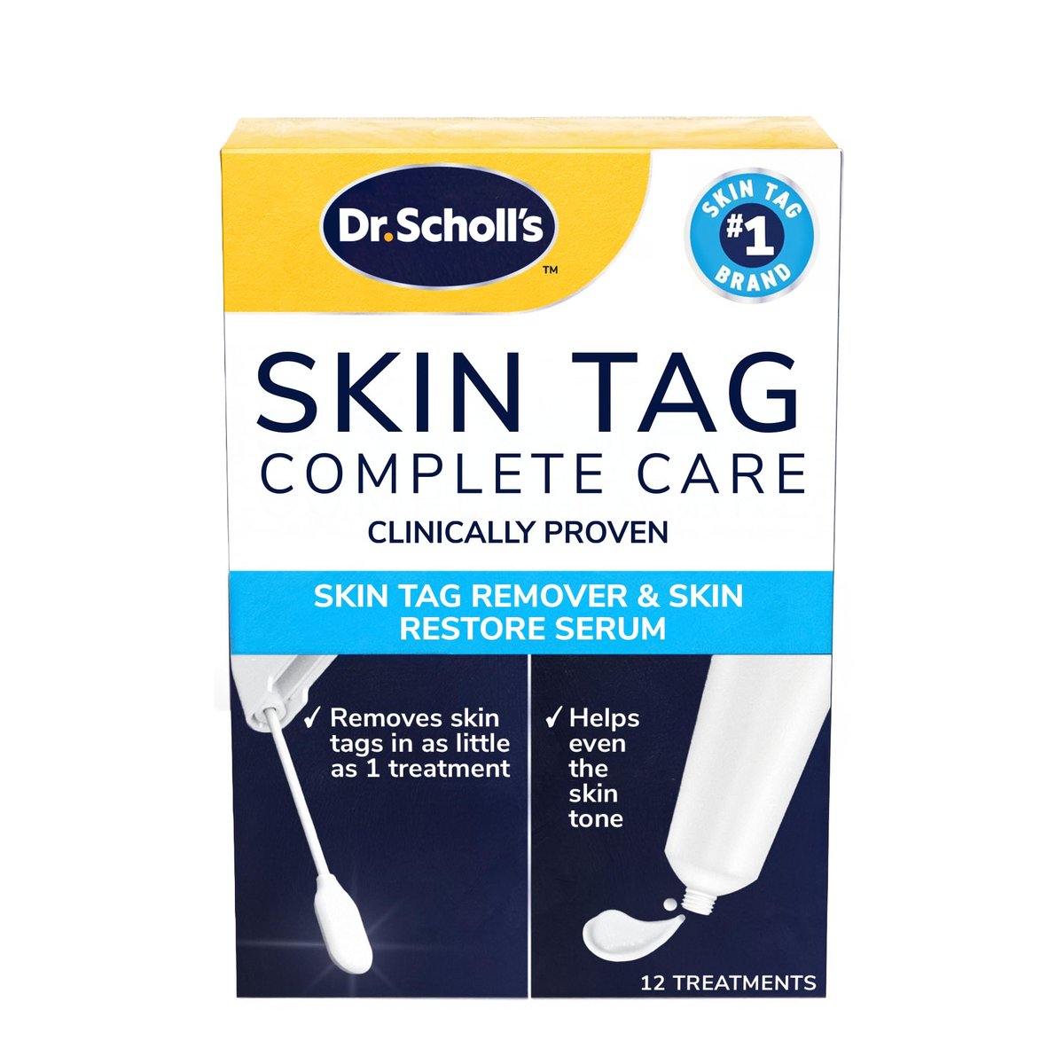 Dr. Scholl's Complete Care Skin Tag Remover Kit, 12 Treatments + Serum – Fast & Permanent Removal - görsel 1