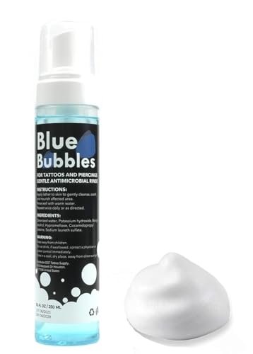 DGT 8.5oz Blue Bubbles Foaming Aftercare Tattoo Soap – Gentle, Moisturizing & Vegan Tattoo and Piercing Cleanser - görsel 2