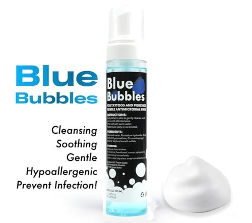 DGT 8.5oz Blue Bubbles Foaming Aftercare Tattoo Soap – Gentle, Moisturizing & Vegan Tattoo and Piercing Cleanser - görsel 4