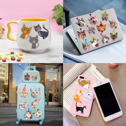 120 PCS Funny Cat Pre-cut Temporary Tattoos Stickers – Cute Pet Animal Themed Party Favors for Kids, Girls, Boys, Baby Showers, School Rewards & Home Decor - görsel 14