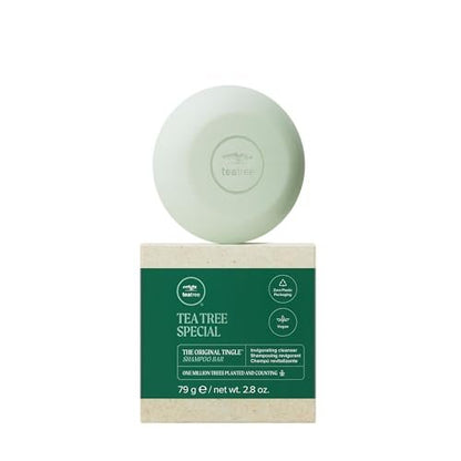 Tea Tree Special Shampoo Bar - Deep Cleansing for Oily Hair & Scalp, 2.8 oz