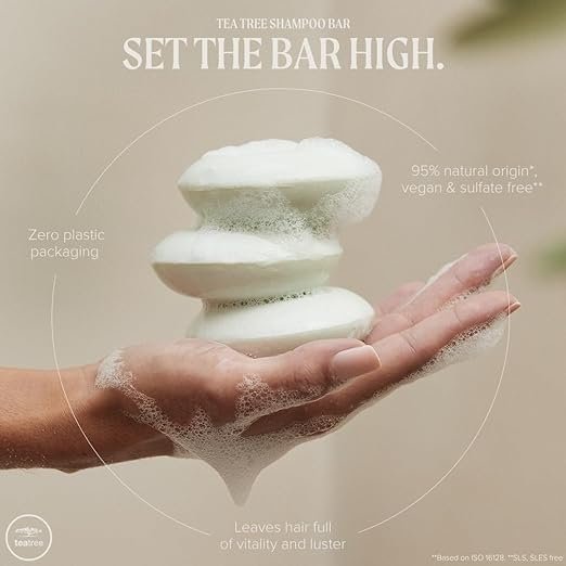 Tea Tree Special Shampoo Bar - Deep Cleansing for Oily Hair & Scalp, 2.8 oz - görsel 3