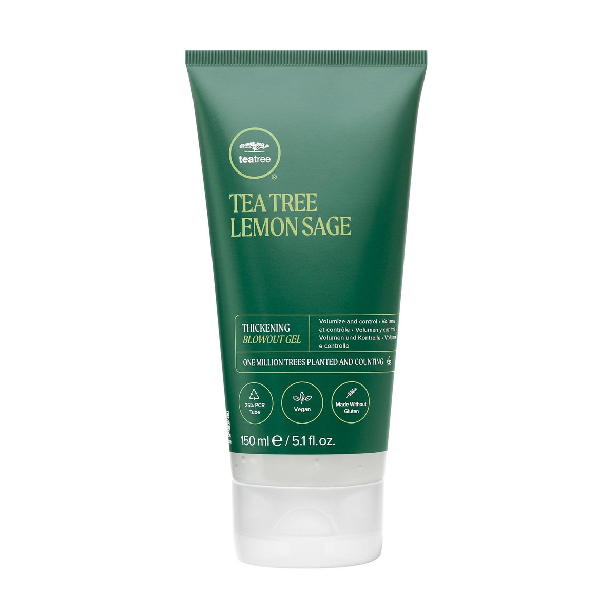 Tea Tree Lemon Sage Thickening Blowout Gel for Fine Hair - Volumizing Hair Gel, 5.1 oz Avelisse