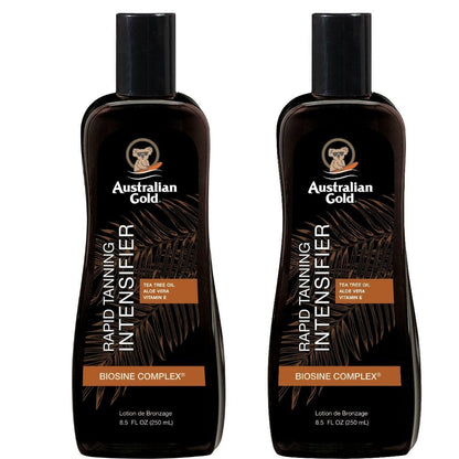 Australian Gold Rapid Tanning Intensifier Lotion, 8.5 Fl Oz (2 Pack) - with Tea Tree Oil, Aloe Vera & Vitamin E Avelisse