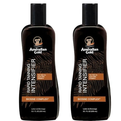 Australian Gold Rapid Tanning Intensifier Lotion, 8.5 Fl Oz (2 Pack) - with Tea Tree Oil, Aloe Vera & Vitamin E Avelisse