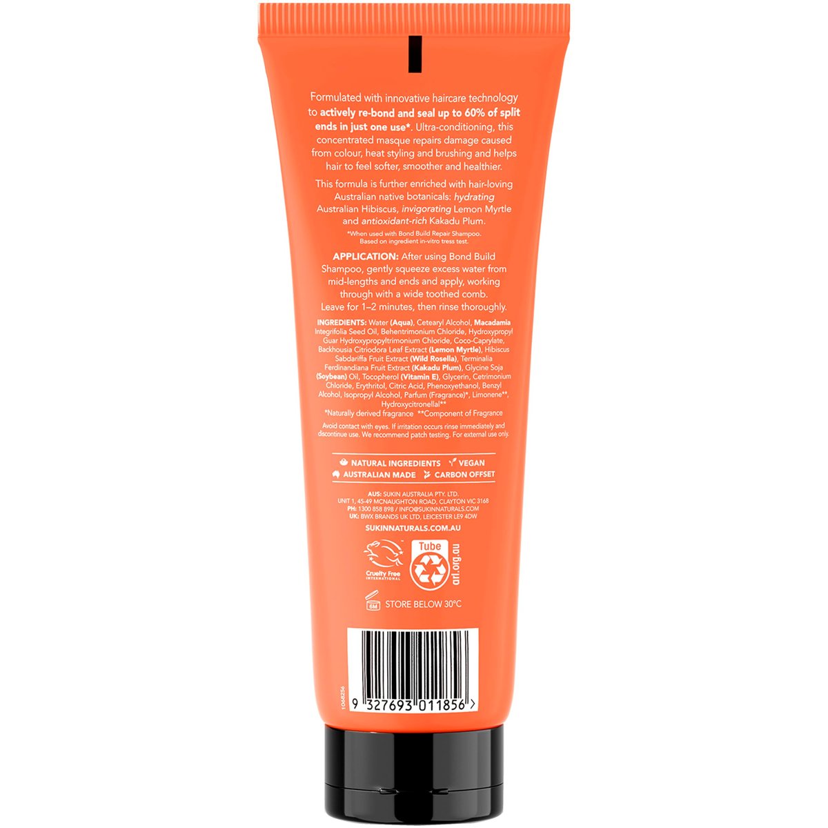 Sukin Haircare Bond Build Intensive Repair Masque - 200 ml | Restore Damaged Hair - görsel 3