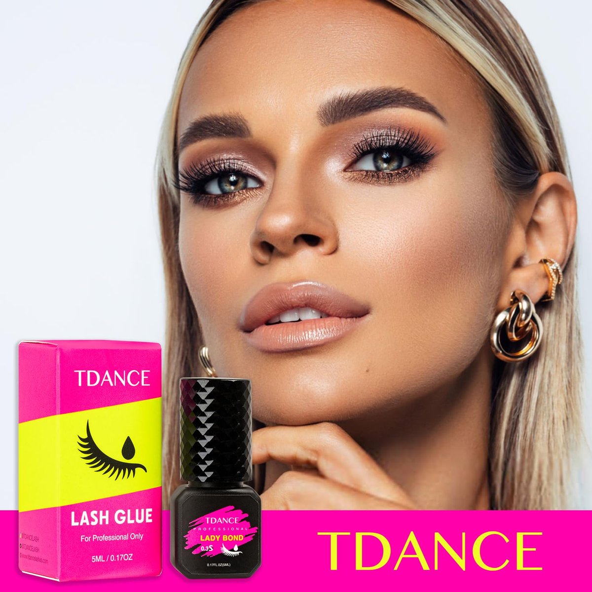 TDANCE Eyelash Extension Glue – 0.3 Sec Dry, 7 Weeks Retention, Professional Lash Adhesive (5ml / 0.17 fl oz) Avelisse