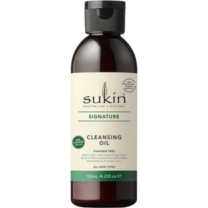 Sukin Signature Cleansing Oil for All Skin Types, 4.23 fl oz (125 ml)