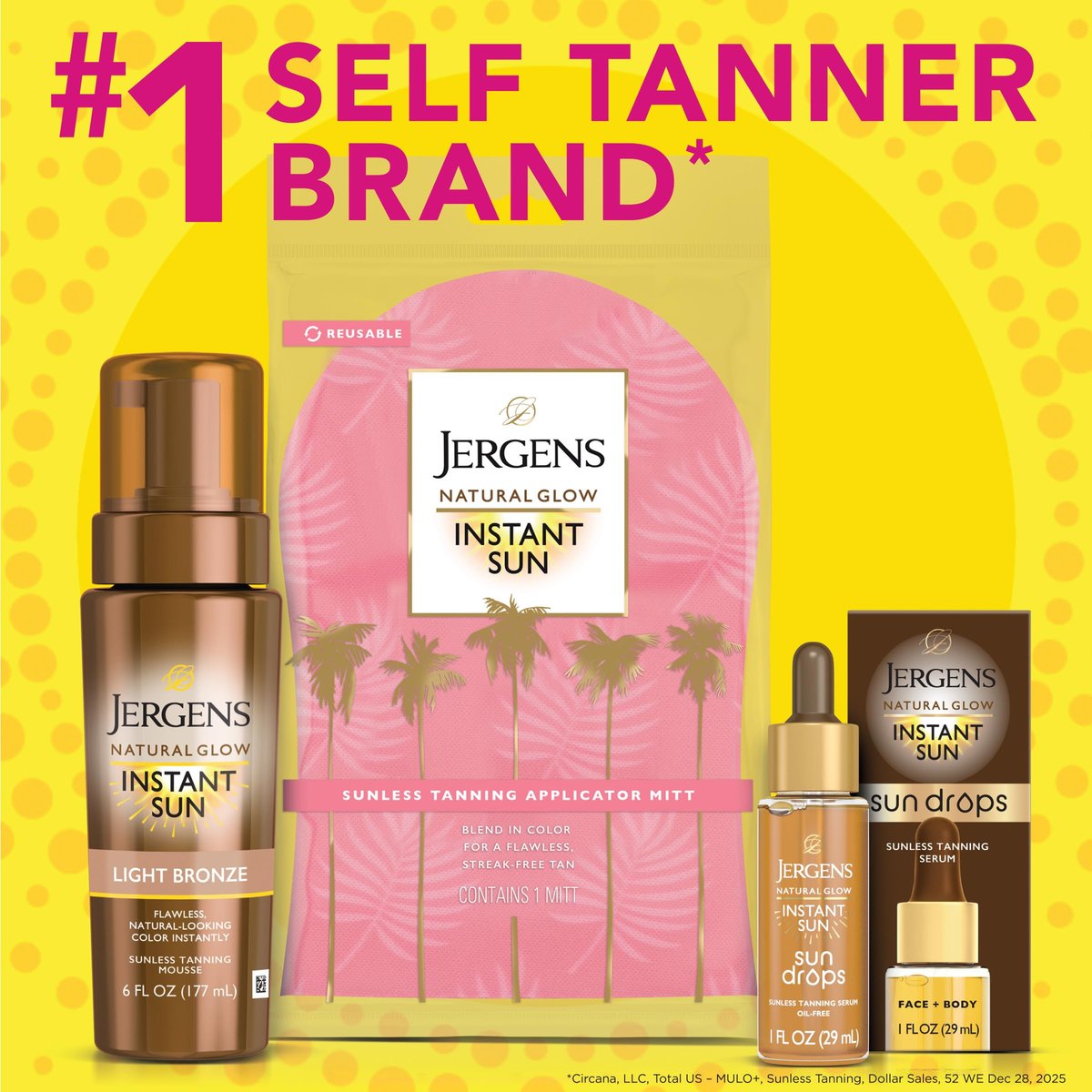 Jergens Natural Glow Instant Sun Drops - Sunless Tanning Drops for Face and Body - Oil Free - 1 Fl Oz Avelisse
