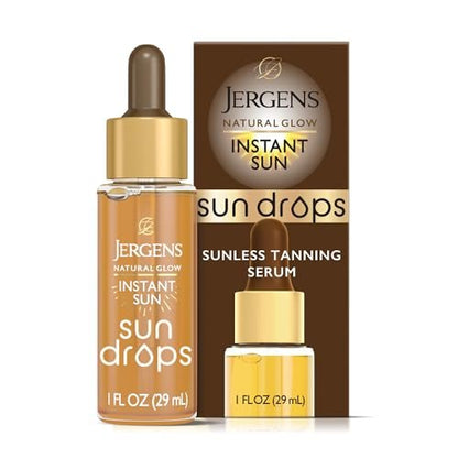 Jergens Natural Glow Instant Sun Drops - Sunless Tanning Drops for Face and Body - Oil Free - 1 Fl Oz Avelisse