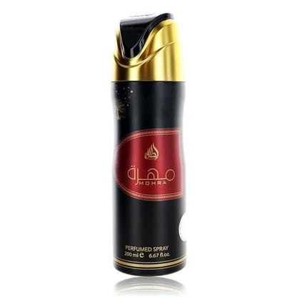 Lattafa Mohra Perfumed Deodorant Spray for Women – 6.7 oz Long-Lasting Unisex Fragrance