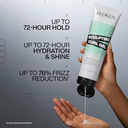 Redken Sculpting Curl Gel – 72-Hour Strong Hold, Crunch-Free & Flake-Free, Frizz Control for Defined Curls, 8.5 oz Avelisse
