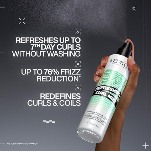 Redken Curl Refreshing Spray for Curly and Coily Hair - Hydrates & Defines Up to 7th-Day Curls, Silicone-Free, 8.5 Fl Oz Avelisse