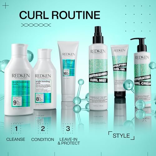 Redken Curl Refreshing Spray for Curly and Coily Hair - Hydrates & Defines Up to 7th-Day Curls, Silicone-Free, 8.5 Fl Oz Avelisse