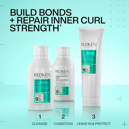 Redken Acidic Bonding Curls Leave-In Treatment for Curly & Coily Hair – Heat Protectant, Repairs & Defines Damaged Curls, Detangles & Conditions Avelisse