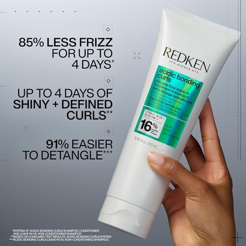Redken Acidic Bonding Curls Leave-In Treatment for Curly & Coily Hair – Heat Protectant, Repairs & Defines Damaged Curls, Detangles & Conditions Avelisse