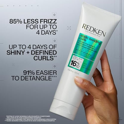 Redken Acidic Bonding Curls Leave-In Treatment for Curly & Coily Hair – Heat Protectant, Repairs & Defines Damaged Curls, Detangles & Conditions Avelisse