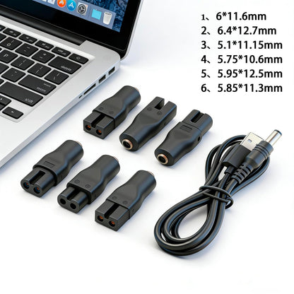 7-Pack 5V USB Charging Cord Set for Hair Clippers, Trimmers, Shavers & Beauty Devices