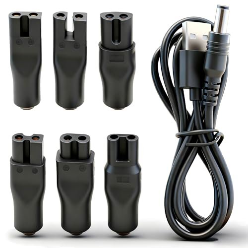 7-Pack 5V USB Charging Cord Set for Hair Clippers, Trimmers, Shavers & Beauty Devices - görsel 1