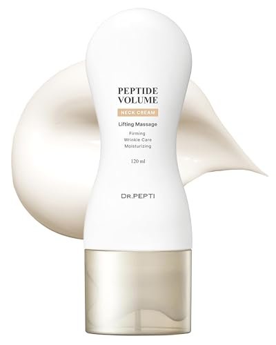 DR. PEPTI Neck Firming Cream with Built-In Gua Sha Massager – 25 Peptides & Collagen for Turkey Neck, Tech Neck & Crepey Skin – Tightening & Lifting Neck Cream, 4.2 fl oz Avelisse