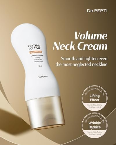 DR. PEPTI Neck Firming Cream with Built-In Gua Sha Massager – 25 Peptides & Collagen for Turkey Neck, Tech Neck & Crepey Skin – Tightening & Lifting Neck Cream, 4.2 fl oz Avelisse