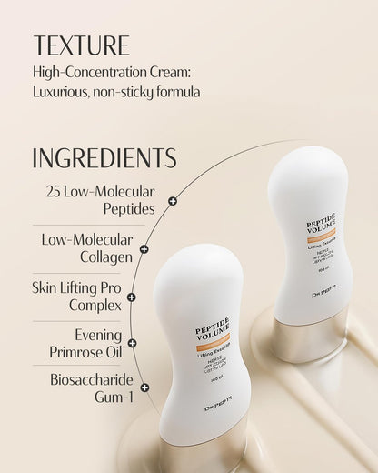 DR. PEPTI Neck Firming Cream with Built-In Gua Sha Massager – 25 Peptides & Collagen for Turkey Neck, Tech Neck & Crepey Skin – Tightening & Lifting Neck Cream, 4.2 fl oz Avelisse