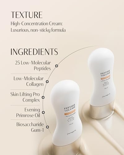 DR. PEPTI Neck Firming Cream with Built-In Gua Sha Massager – 25 Peptides & Collagen for Turkey Neck, Tech Neck & Crepey Skin – Tightening & Lifting Neck Cream, 4.2 fl oz Avelisse