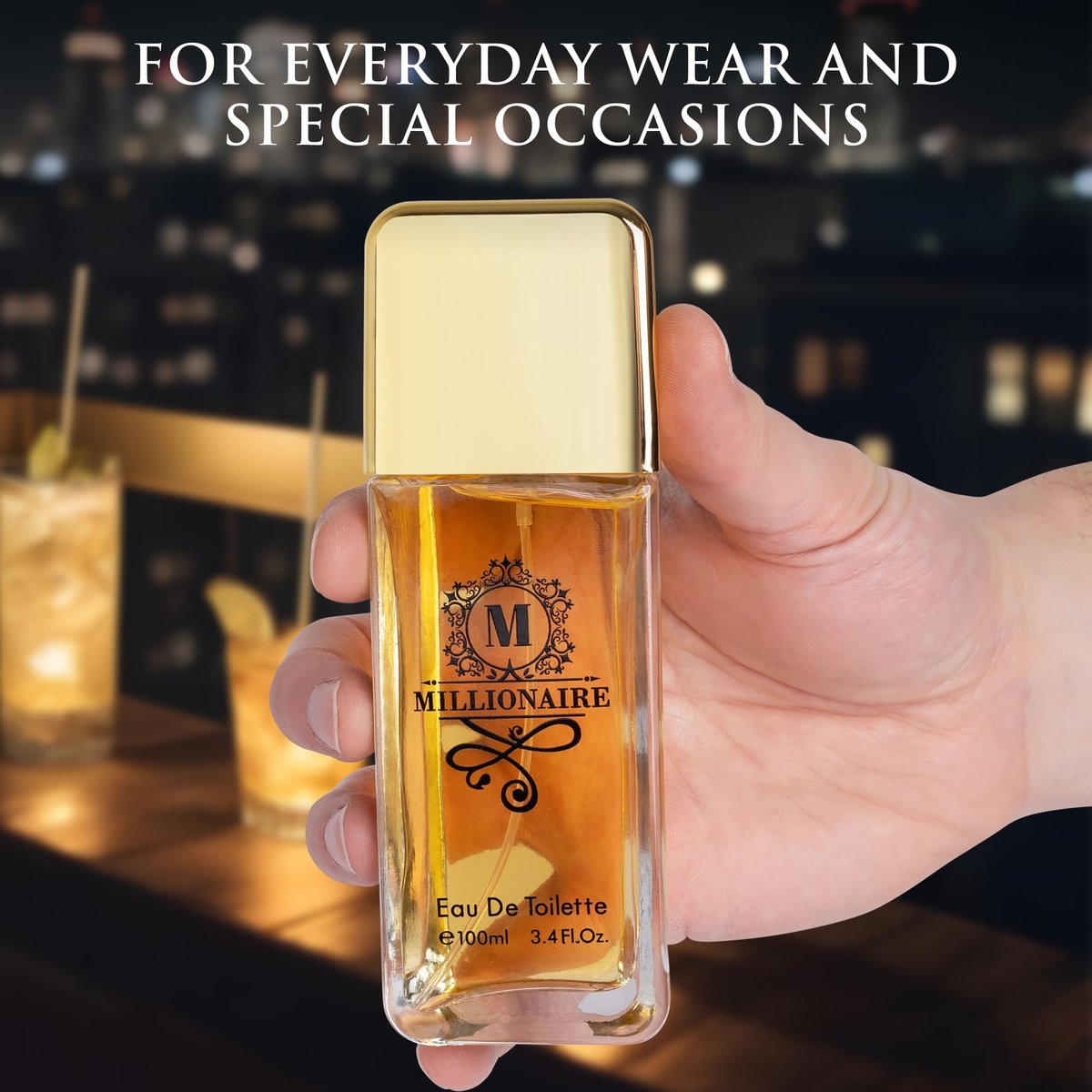 URBAN COLLECTION Millionaire Eau De Toilette for Men - Citrus, Woody & Spicy Blend with Orange, Grapefruit & Mint - Vegan & Cruelty-Free - 100ml Avelisse