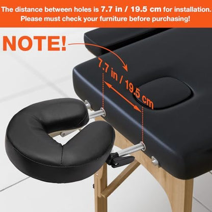 Udefineit Adjustable Massage Table Face Cradle & Pillow – Headrest Platform with Face Cushion for SPA, Bed, or Chair Avelisse