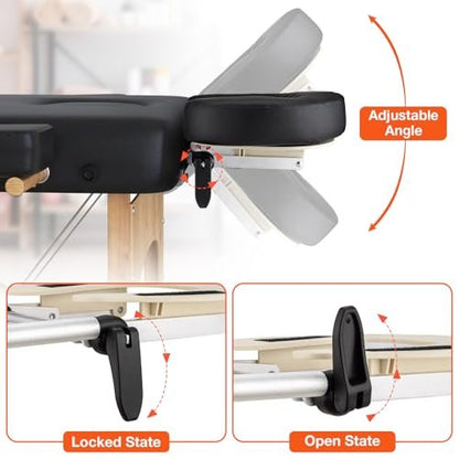 Udefineit Adjustable Massage Table Face Cradle & Pillow – Headrest Platform with Face Cushion for SPA, Bed, or Chair Avelisse