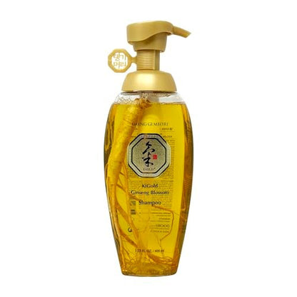 Daeng Gi Meo Ri Ki Gold Ginseng Blossom Shampoo - 13.5 FL OZ (400ml) - Real Ginseng Infused Herbal Shampoo for Hair Growth and Preventing Hair Loss Avelisse