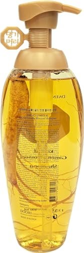 Daeng Gi Meo Ri Ki Gold Ginseng Blossom Shampoo - 13.5 FL OZ (400ml) - Real Ginseng Infused Herbal Shampoo for Hair Growth and Preventing Hair Loss Avelisse