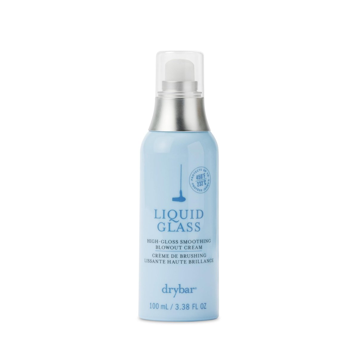 Drybar Liquid Glass High-Gloss Smoothing Blowout Cream - Reduces Frizz, Smooths & Shines, Heat Protectant up to 450°F, 3.38 Fl Oz Avelisse
