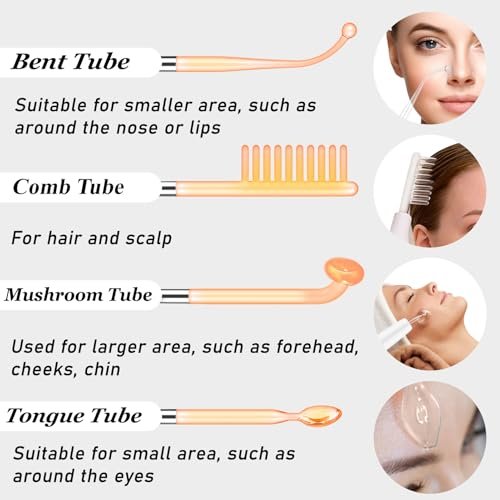 DARSONVAL High Frequency Facial Wand - Professional Micro-Care Skin Treatment Device (White) Avelisse