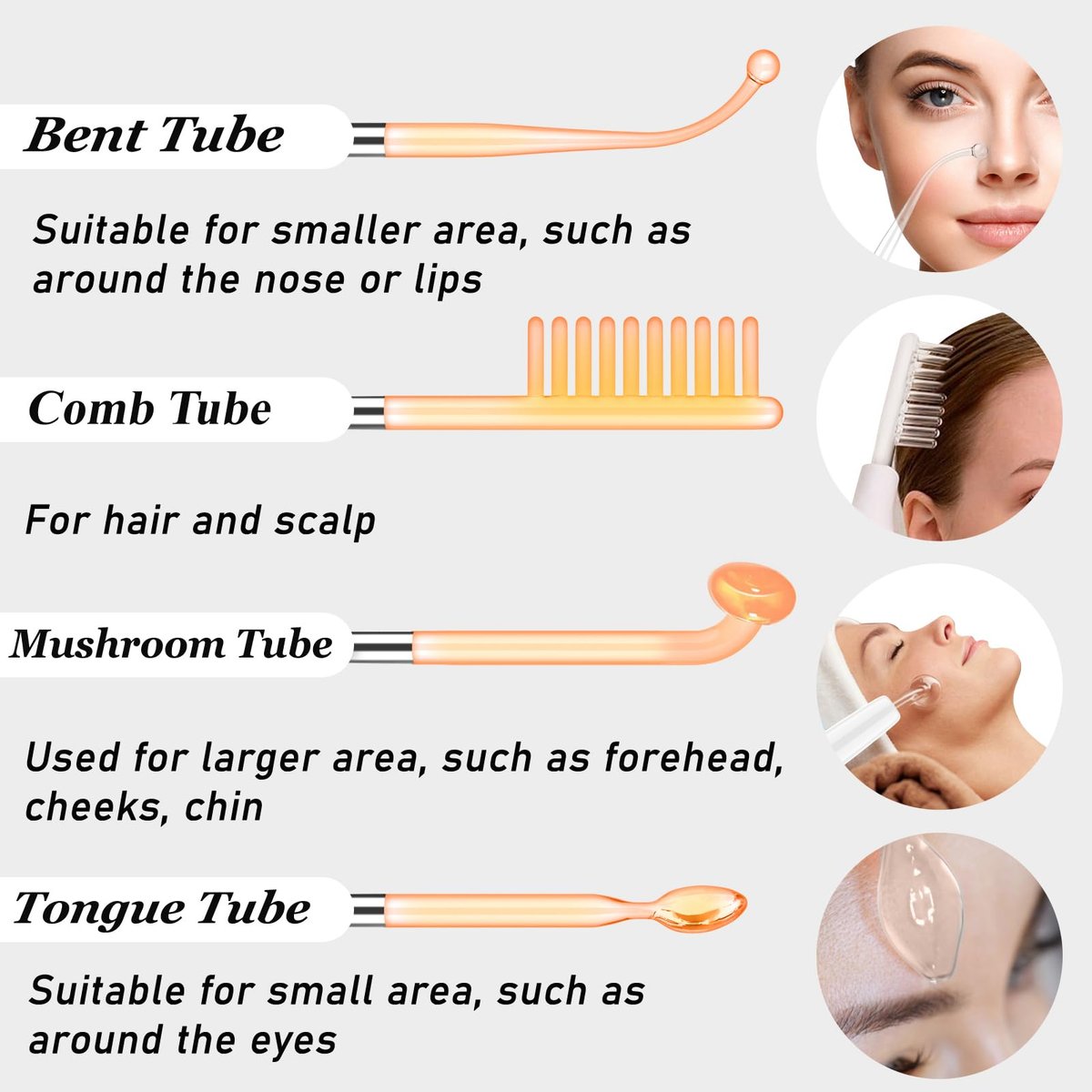DARSONVAL High Frequency Facial Wand - Professional Micro-Care Skin Treatment Device (White) Avelisse