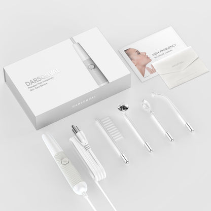 DARSONVAL High Frequency Facial Wand - Professional Micro-Care Skin Treatment Device (White) Avelisse
