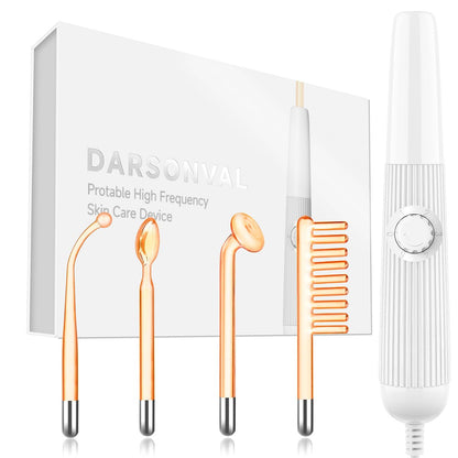 DARSONVAL High Frequency Facial Wand - Professional Micro-Care Skin Treatment Device (White) Avelisse