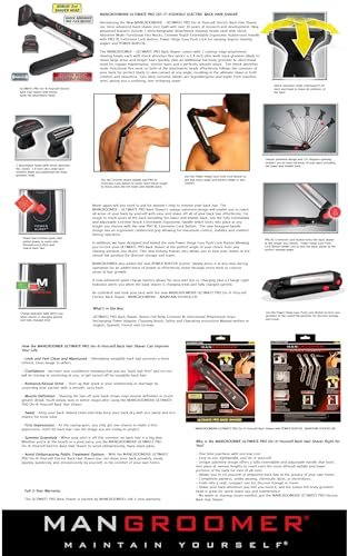MANGROOMER Ultimate PRO Back Hair Shaver - New 7th Generation Wide Blade Attachment Head with Shock Absorber Neck (Replacement Head Only) Avelisse