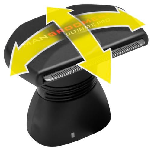 MANGROOMER Ultimate PRO Back Hair Shaver - New 7th Generation Wide Blade Attachment Head with Shock Absorber Neck (Replacement Head Only) Avelisse