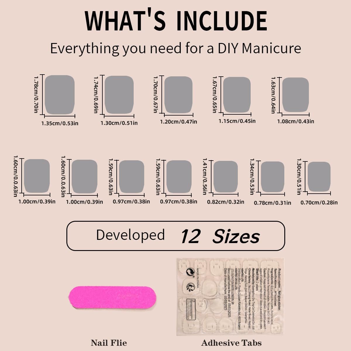 White French Tip Press on Nails Short Square Fake Nails Pink Glossy Acrylic Glue on Nails Reusable Stick on Nails for Women and Girls DIY Nails Art Decoration 24pcs - görsel 7