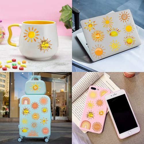 72 PCS Boho Sun Party Favors: Temporary Tattoos & Slap Bracelets - Cute Sunshine-Themed Gifts for Kids, Girls, Boys - Birthday, Baby Shower, Classroom Rewards - görsel 18