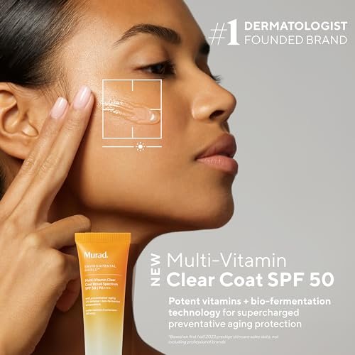 Murad Multi-Vitamin Clear Coat Sunscreen SPF 50 – Lightweight Broad-Spectrum SPF with Vitamins C-F, Bio-Fermented Clary Sage, and Chia Seed Nourishes Skin with No White Cast – 1.7 Fl Oz Avelisse