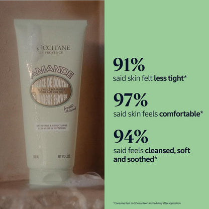 L’Occitane Almond Delicious Shower Gentle Body Wash – Moisturizing & Purifying Vegan Skincare for Radiant, Smooth Skin Avelisse