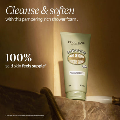 L’Occitane Almond Delicious Shower Gentle Body Wash – Moisturizing & Purifying Vegan Skincare for Radiant, Smooth Skin Avelisse