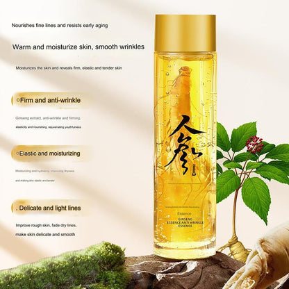 Ginseng Essence Anti-Wrinkle Serum – Hydrating & Firming Face Oil with Ginseng Root Extract, Korean Herbal Anti-Aging Serum for Smoother Skin, Reduces Fine Lines (4.05 fl oz × 2) Avelisse