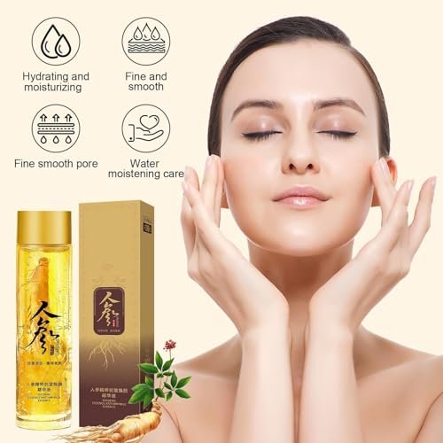 Ginseng Essence Anti-Wrinkle Serum – Hydrating & Firming Face Oil with Ginseng Root Extract, Korean Herbal Anti-Aging Serum for Smoother Skin, Reduces Fine Lines (4.05 fl oz × 2) Avelisse