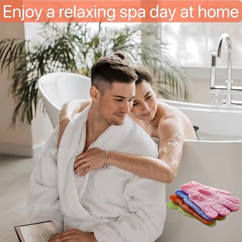 12 Pcs Exfoliating Bath Gloves – Deep Scrubbing Dead Skin Shower Gloves for Smooth, Radiant Skin – Body Scrubber for Men & Women - görsel 12
