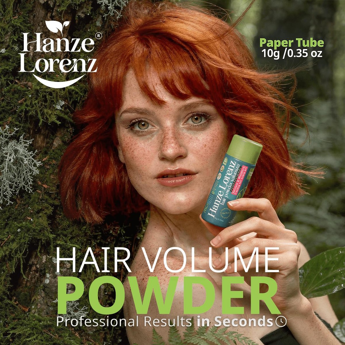 Hanze Lorenz Hair Texture Powder for Women – Volumizing Root Lifter & Teasing Powder for Fine Hair – Strong Hold Matte Finish – Sensitive Scalp Safe Unscented – 10g/0.35 oz - görsel 3