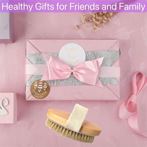 2 Pcs Dry Brushing Body Brush Set - Natural Bristle Exfoliating Scrubbers for Dead Skin, Cellulite, Lymphatic Drainage & Blood Circulation - görsel 12