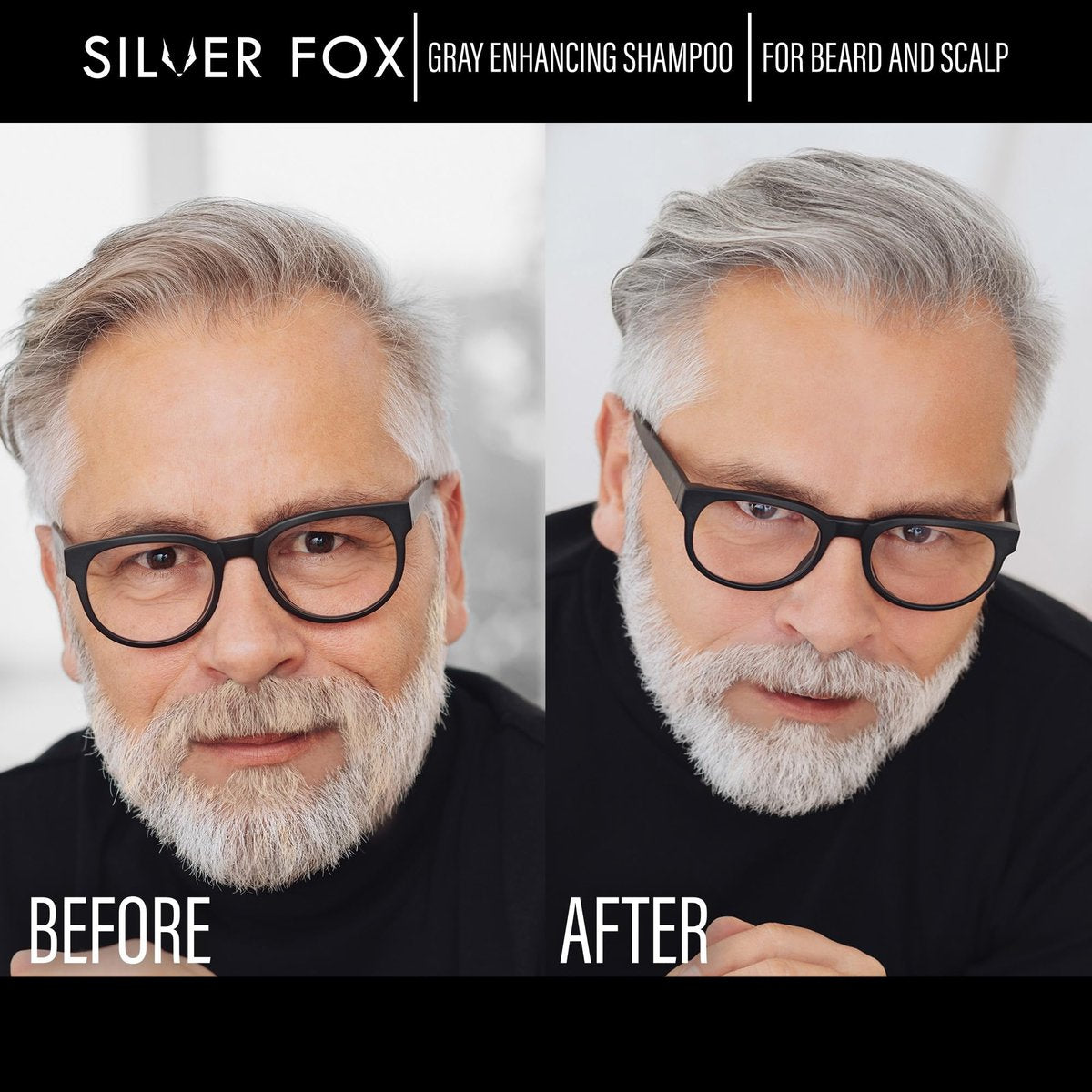 Godefroy Silver Fox Beard & Scalp Shampoo for Men – Gray Reducing, Removes Brassy Tones, Moisturizes & Nourishes (3.17 oz, Pack of 3) Avelisse